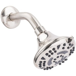 OakBrook Brushed Nickel PVC 5 settings Wallmount Showerhead 1.8 gpm - 1 of 1