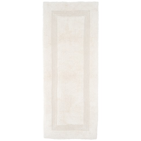 Solid Reversible Long Bath Rug Ivory - Yorkshire Home