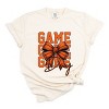 Simply Sage Market Coquette Basketball Bow Game Day Stacked Garment Dyed Tee - 2 of 4