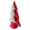 Northlight Plush Pine Tree Christmas Decoration - 15" - Red and White - 2 of 4