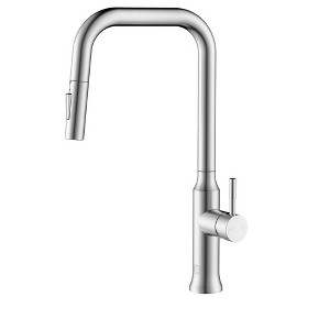 Elegant Lighting Noor Single Handle Pull Down Sprayer Kitchen Faucet in Brushed Nickel - 1 of 1