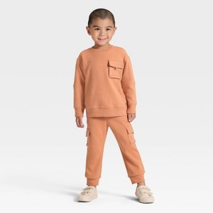 Toddler Boys' Pocket Crewneck Sweatshirt and Joggers Set - Cat & Jack™ - 1 of 4