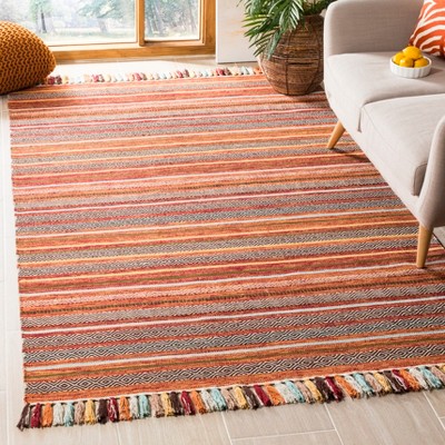 Lenore Multicolor Stripe Hand-Woven Cotton 3' x 5' Area Rug