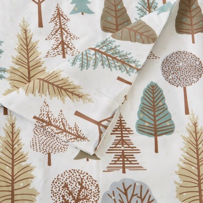 Twin Forest Trail Lodge Print Microfiber Sheet Set