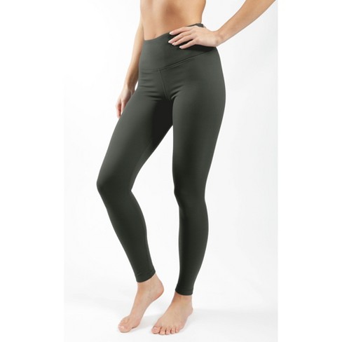 Yogalicious - Women's Polarlux Fleece Inside High Waist Legging With V-back  - Forest Night - X Large : Target