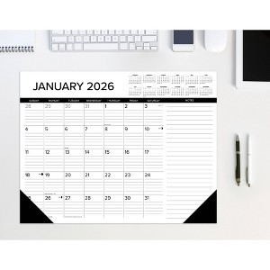 Willow Creek Press 22"x17" 2026 Black and White with Lines Large Monthly Deskpad - 1 of 4
