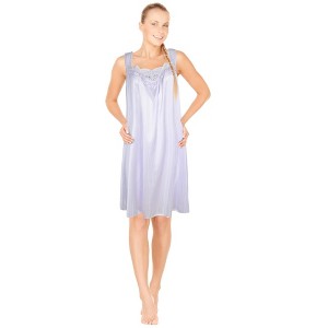 JEFFRICO Womens Sleeveless Nightgowns Sleepwear Soft Pajama Dress Nightshirts - 1 of 4