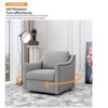 NicBex Cotton Linen Swivel Accent Chair,Upholstered Swivel Living Room Chair with Brass Nail Decorative Arm,Accent Chairs for Living Room - 3 of 4