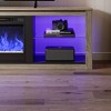 Bestier 70" Modern TV Stand for TVs up to 75" with Electric Fireplace and LED Lights, Gaming Entertainment Center with Cabinets in Living Room - 4 of 4