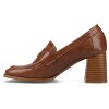 Journee Womens Malleah Loafer Style Stacked Heel Pumps - 2 of 4