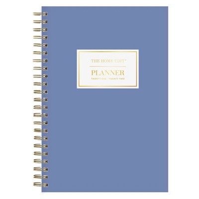 2021-22 Academic Plastic Planner 5" x 8" Weekly/Monthly Wirebound Blue - The Home Edit for Day Designer