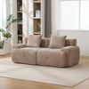 QingMoon Modular Sectional Sofa, 73" Loveseat Boneless Couch, 2 Seater Cloud Tufted Floor Sofa with 2 Pillows for Living Room, Bedroom - 2 of 4