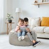 CAVINAS 4 Foot Bean Bag Chair for Adult and Child, Oversized Couch for Lounging, Reading, Gaming, or Watching Movies, Gray - 4 of 4