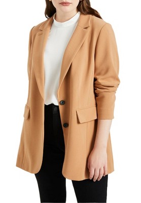 ELOQUII Women's Plus Size The 365 Semi Stretch Two Button Blazer