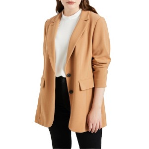 ELOQUII Women's Plus Size The 365 Semi Stretch Two Button Blazer - 1 of 4