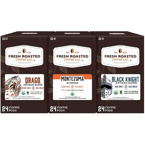 Fresh Roasted Coffee - Organic Artisan Blends Variety Pack - 72CT Single Serve Pods - 1 of 4