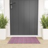 Little Arrow Design Co watercolor hearts on stripes Looped Vinyl Welcome Mat - Society6 - 2 of 4