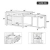Extendable Kitchen Island Cart, 60" Kitchen Island on Wheels with Drawers, Kitchen Storage Island, Rolling Kitchen Island Table for Dining Room - 3 of 4