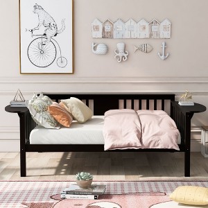 NicBex Wooden Twin/Full Size Daybed Frame for Bedroom,Living Room,Apartment,Wood Slat Support - 1 of 4