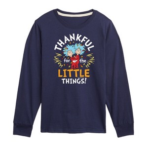 Boys' - Dr. Seuss - Thanksgiving Is A Family Thing Long Sleeve Graphic T-Shirt - 1 of 4