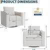Nasitip Swivel Accent Chair,360° Rotating Linen Upholstered Armchair,Single Sofa for Reading, Bedroom, Nursery and Office - 3 of 4