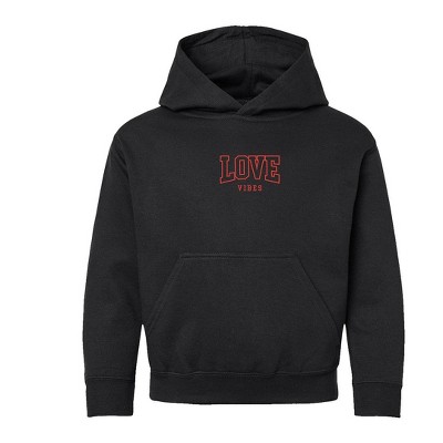 The Juniper Shop Embroidered Varsity Love Vibes Youth Graphic Hoodie