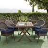 Patio Cushions Outdoor Chair Pads Thick Fiber Fill Tufted 19" x 19" by Sweet Home Collection® - 2 of 4