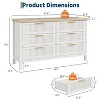 Fluted 6-Drawer Dresser, 47.4" Wide Wood Chest of Drawers & Clothes Storage Cabinet, TV Stand for Bedroom, Nursery, Living Room - 2 of 4