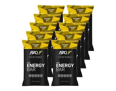 ATAQ Banana Nut Raw Energy Bar - 10 bars, 1.6 oz