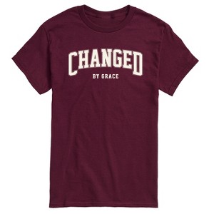 Men's - Instant Message - Changed By Grace Collegiate Short Sleeve Graphic T-Shirt - 1 of 4