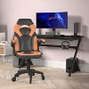 Flash Furniture X10 Gaming Chair Racing Office Computer PC Adjustable Chair with Flip-up Arms and Transparent Roller Wheels - 2 of 4