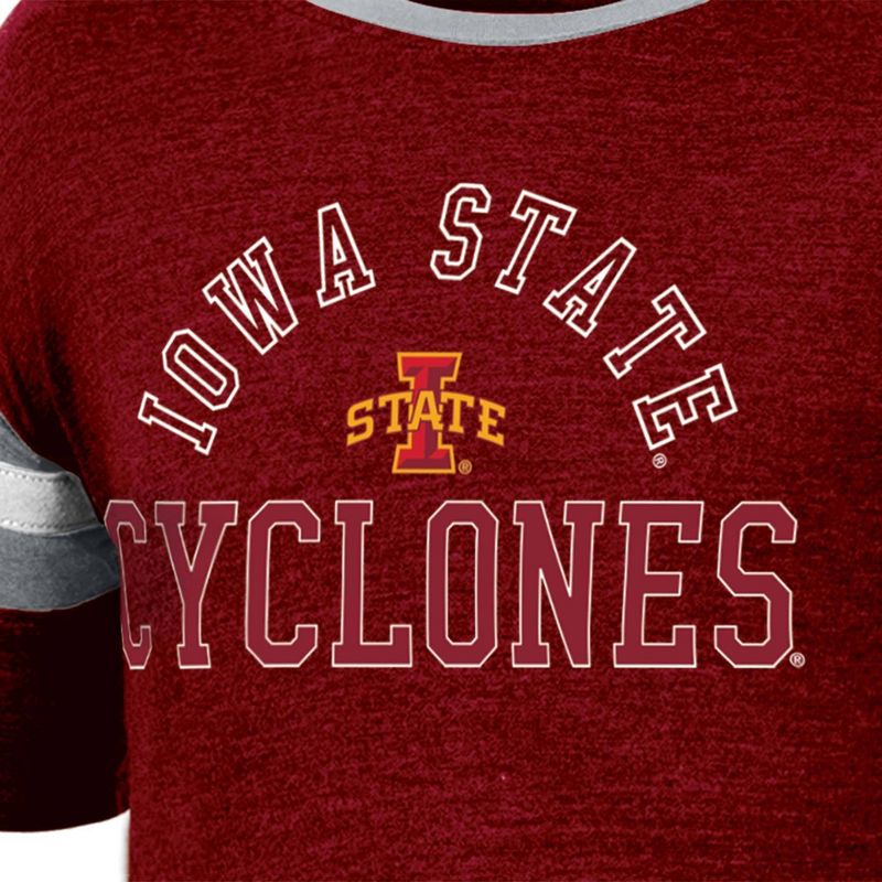 NCAA Iowa State Cyclones Girls&#39; Short Sleeve Striped Shirt, 3 of 4