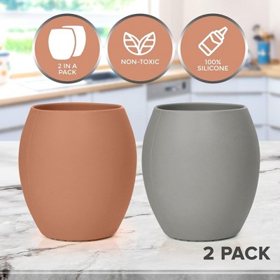 Silicone Sippy Cups For Infant’s First Stage Training 2 Pack No Spill