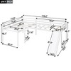 CAVINAS Twin Size Loft Bed L-Shaped Modern Wooden Bed Frame with Slide, Guardrail and Ladder for Bedroom - 4 of 4