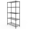 SEVOBAL Utility Storage Shelves 5-Layer Display Rack with Adjustable Layer Spacing, Plug-In Deformable Structure, Black, 29"*13.5"*59" - 3 of 4