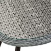 Modway Endeavor Outdoor Patio Wicker Rattan Side Table Gray - 4 of 4