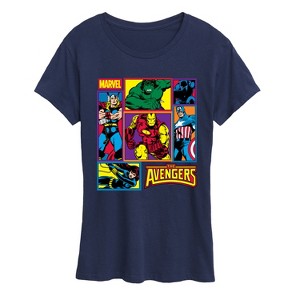 Women's - Marvel - Avengers Grid Short Sleeve Graphic T-Shirt - 1 of 4
