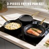 Imarku Professional Non Stick Frying Pan Set - 8&10&12 inches Honeycomb Locking Oil&Even Heat Conduction, Dishwasher&Oven Safe,Free-PFOA&PFAS - 3 of 4
