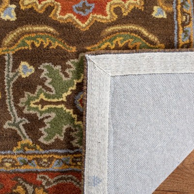 Chocolate and Tangerine Hand-Tufted Wool Area Rug, 3' x 5'