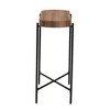 Baxton Studio Savion Modern Industrial Walnut Brown Finished Wood and Black Metal Console Table - 4 of 4