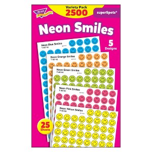 TREND Neon Smiles superSpots® Stickers Variety Pack, 2500 ct - 1 of 3