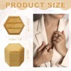Unique Bargains Velvet Vintage Ring Display 2 Slot Hexagon Jewelry Storage Box - 2 of 4