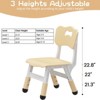 Kids Chairs - 3-Level Height Adjustable Plastic Chairs with Non-Slip Pads (2-Pack) - 2 of 4