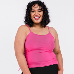 Calypsa Women's Adjustable Strap Tankini Maya Swim Top - 1 of 2