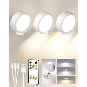 EZVALO White Wall Sconce 360°Rotation Aluminum Wall Light with Dimmable LED Bulbs,UL Listed - 1 of 4
