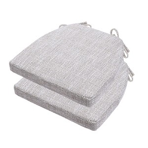 ChicFurnit 2PCS Seat Cushion Trapezoid Size Premium Soft Cotton Filling Non Slip Design Comfortable Durable for Living Room, Beige, 17"*16.5"*2.2" - 1 of 4
