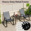 Tangkula 4pcs Patio Rocking Chair Heavy-Duty Metal Rocker Outdoor Anti-Slip Gray - 4 of 4