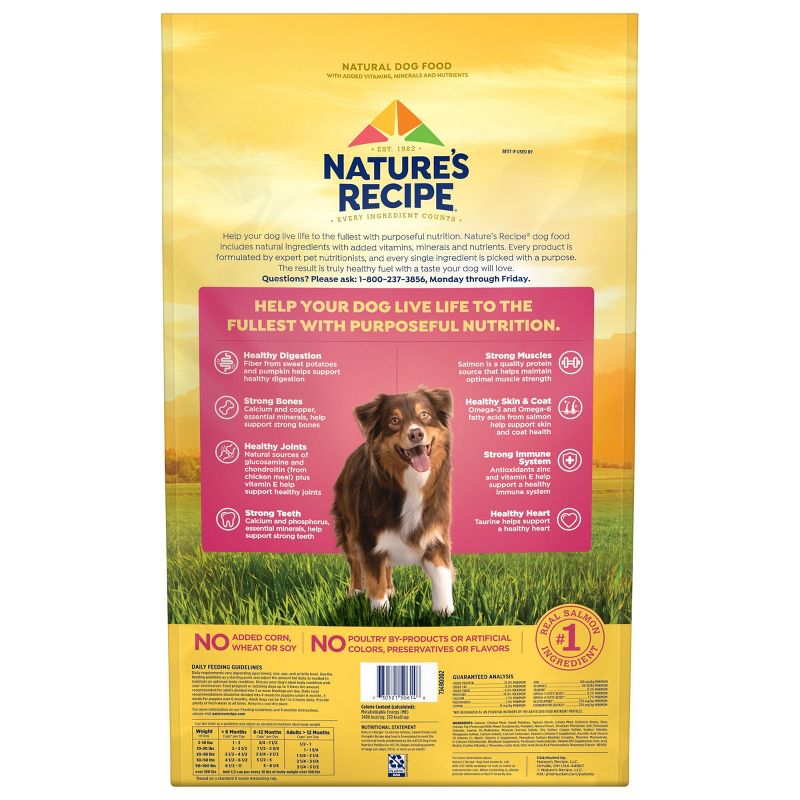 Nature's Recipe Grain Free Salmon, Sweet Potato & Pumpkin Recipe Dry Dog Food, 5 of 12