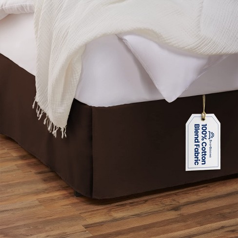 Brown bed skirt clearance queen