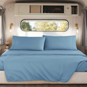 Nestl RV Queen Sheets, Super Soft 4PC Microfiber Sheet Set for Camper, Short Queen Sheets - 1 of 4